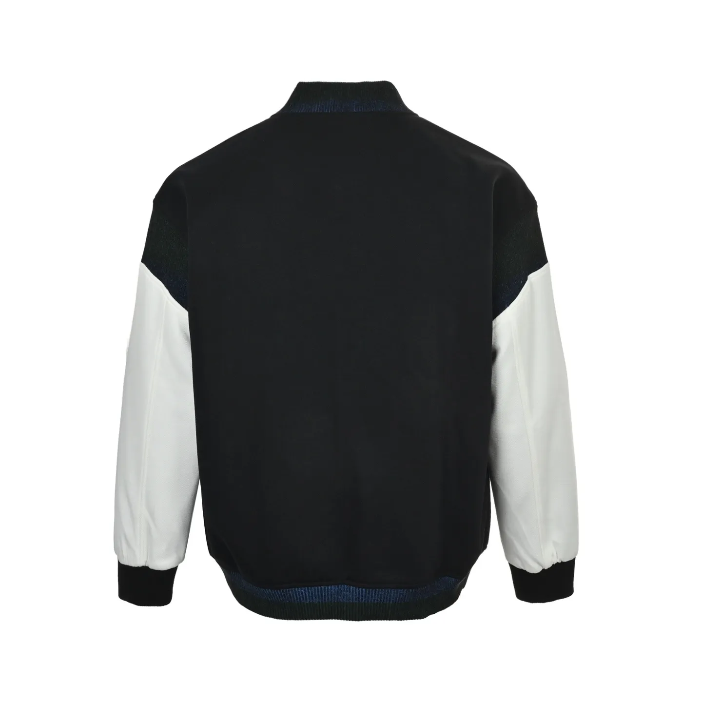 Louis Vuitton/Louis Vuitton Black White leather baseball jacket jacket